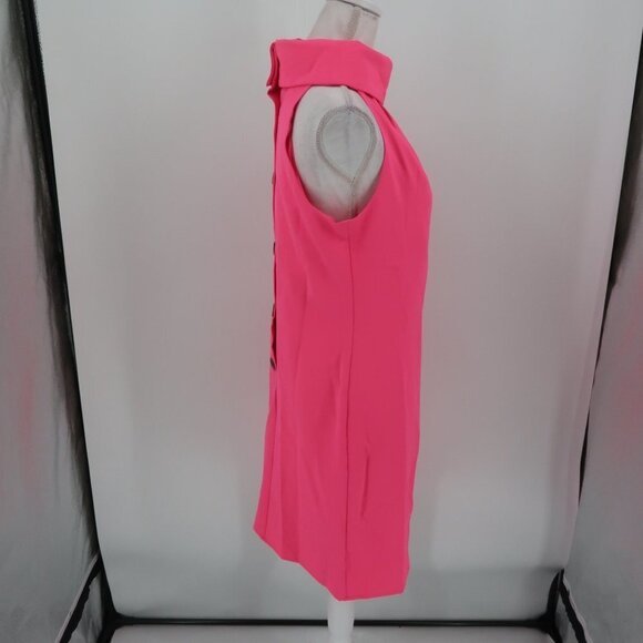 NWT $228 Sail To Sable Hydra Dress Hot Pink Cowl Sleeveless Size MED TXSP2024 - Picture 5 of 10